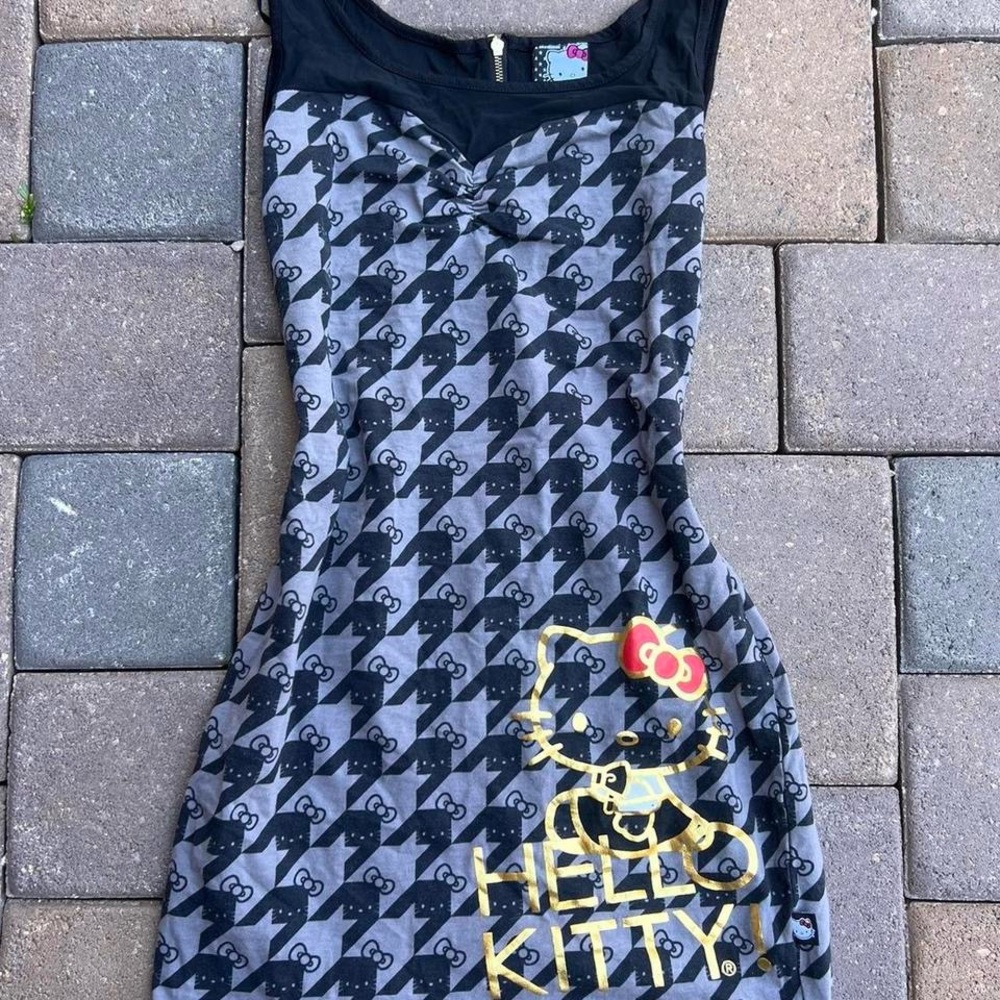 Hello Kitty Black and Gray Dress